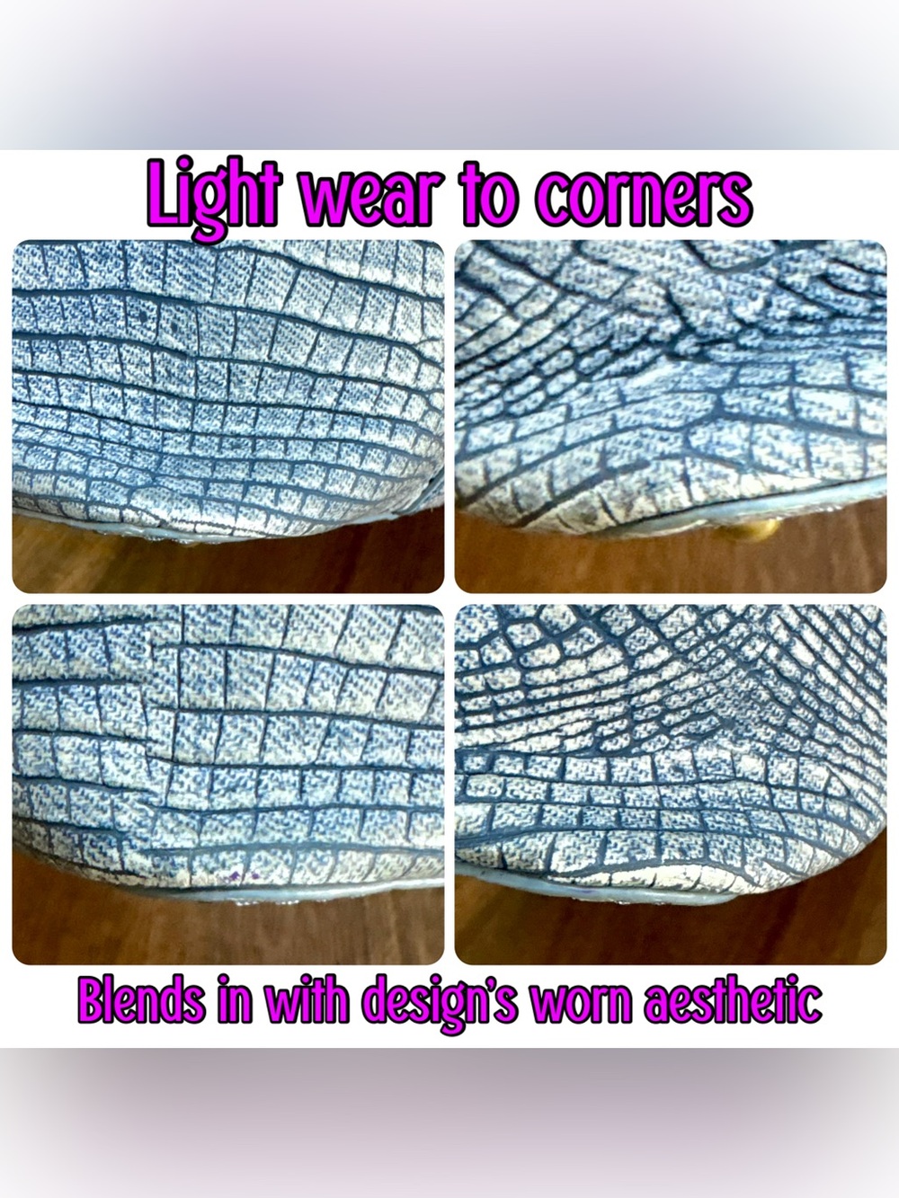 Brahmin EUC Lrg Duxbury & Veronica - Light Denim Tetra - FRONT EYE - Picture 8 of 16